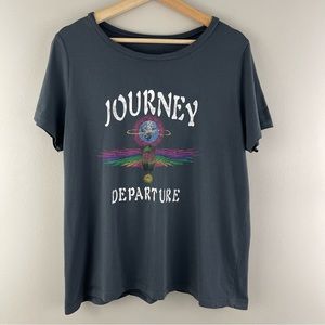 JOURNEY Dark Grey Departure Scarab Graphic Short Sleeve Band Tee